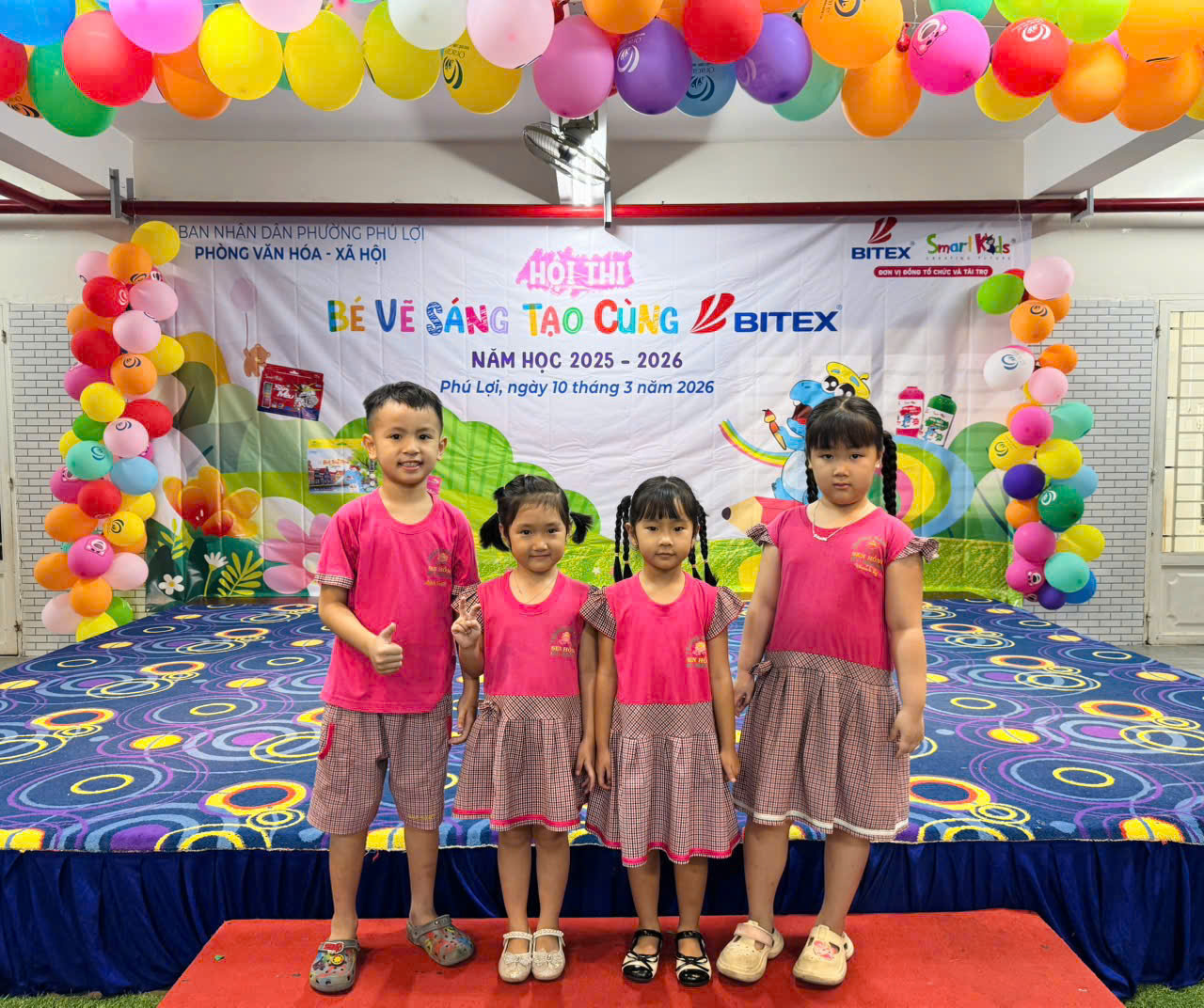 Các bé Trường Mầm Non Sen Hồng tham gia cuộc thi “Bé vẽ sáng tạo cùng Bitex”